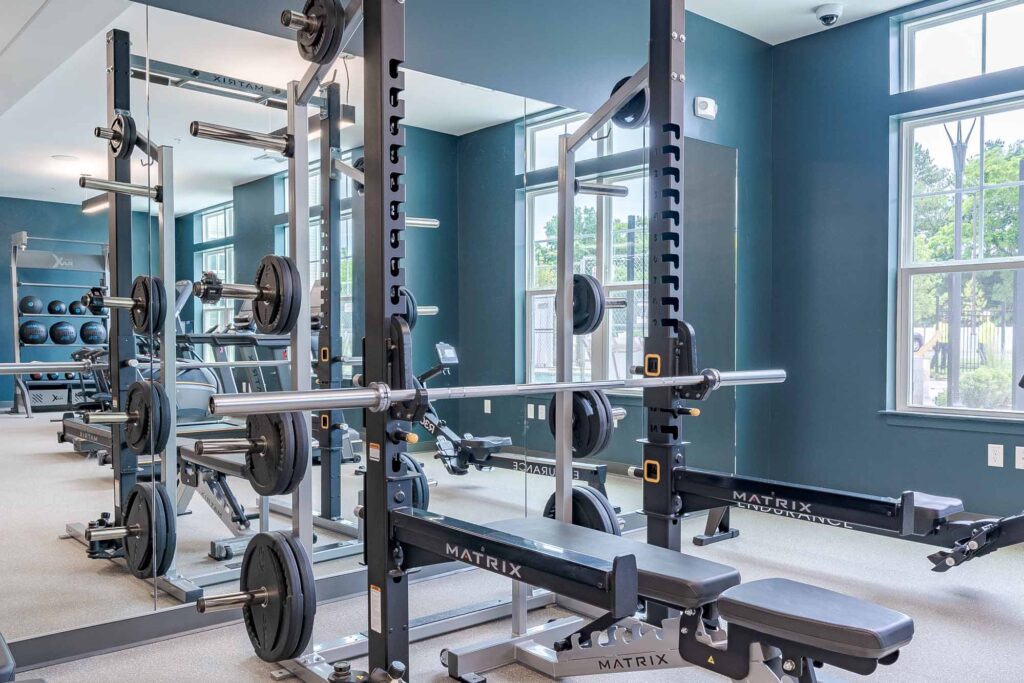Beautiful State of the art gym at your new apartments in Peabody, MA.