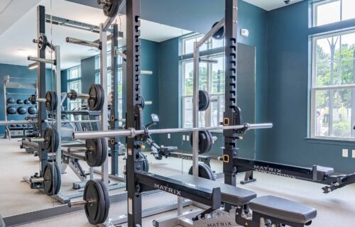 Beautiful State of the art gym at your new apartments in Peabody, MA.